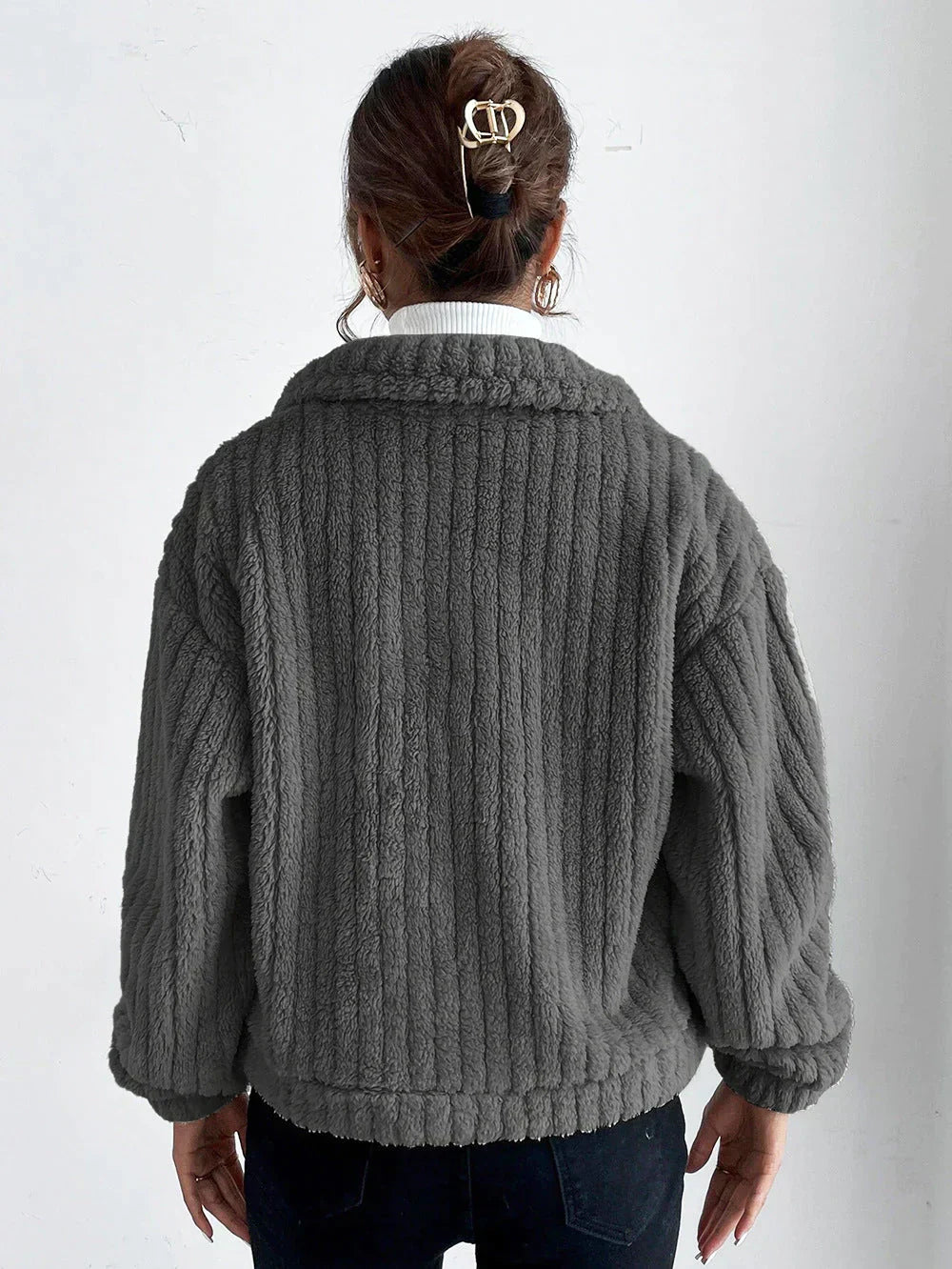 GR | Thick plush jacket for women