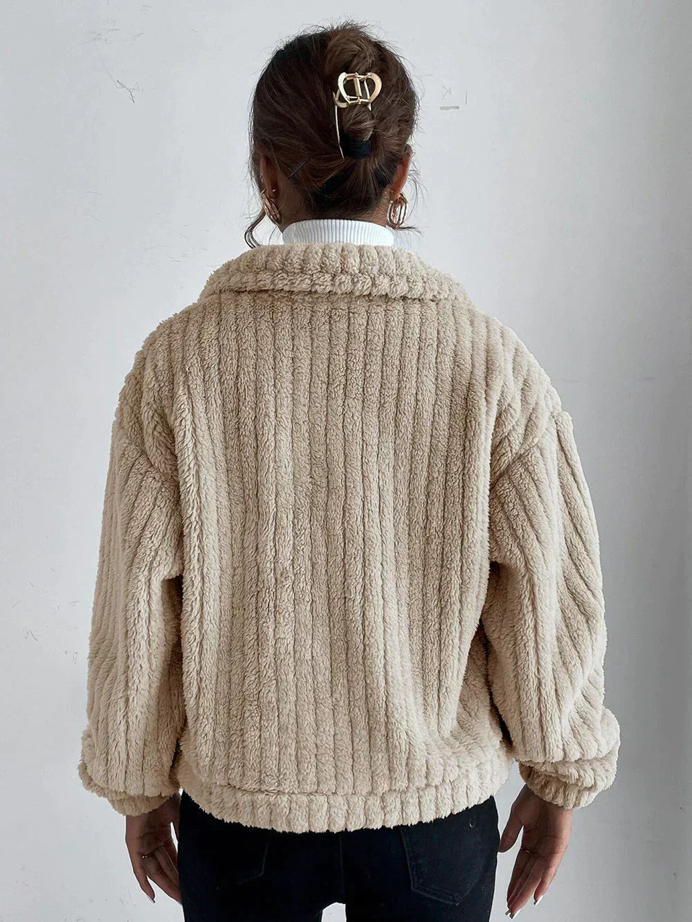 GR | Thick plush jacket for women