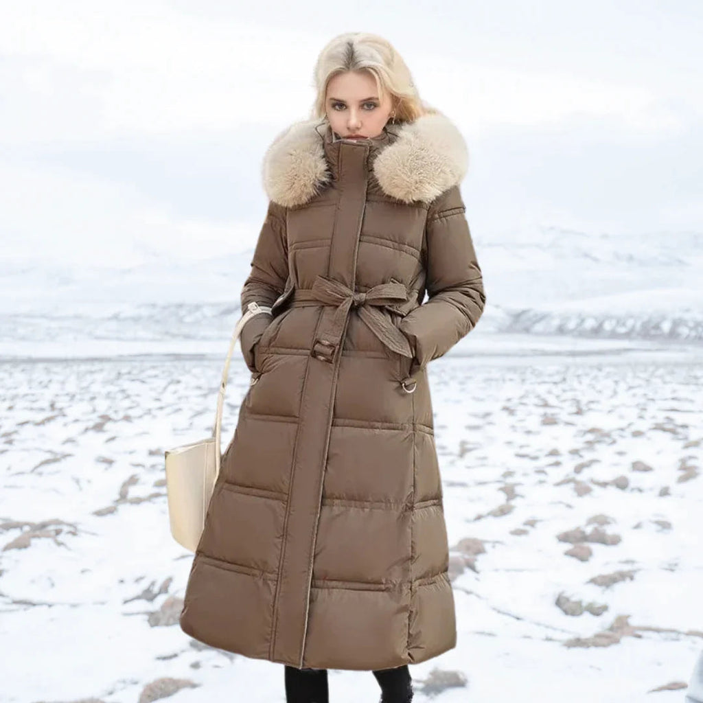 GR | Women's Winter Jacket - Warm lined jacket with faux fur collar