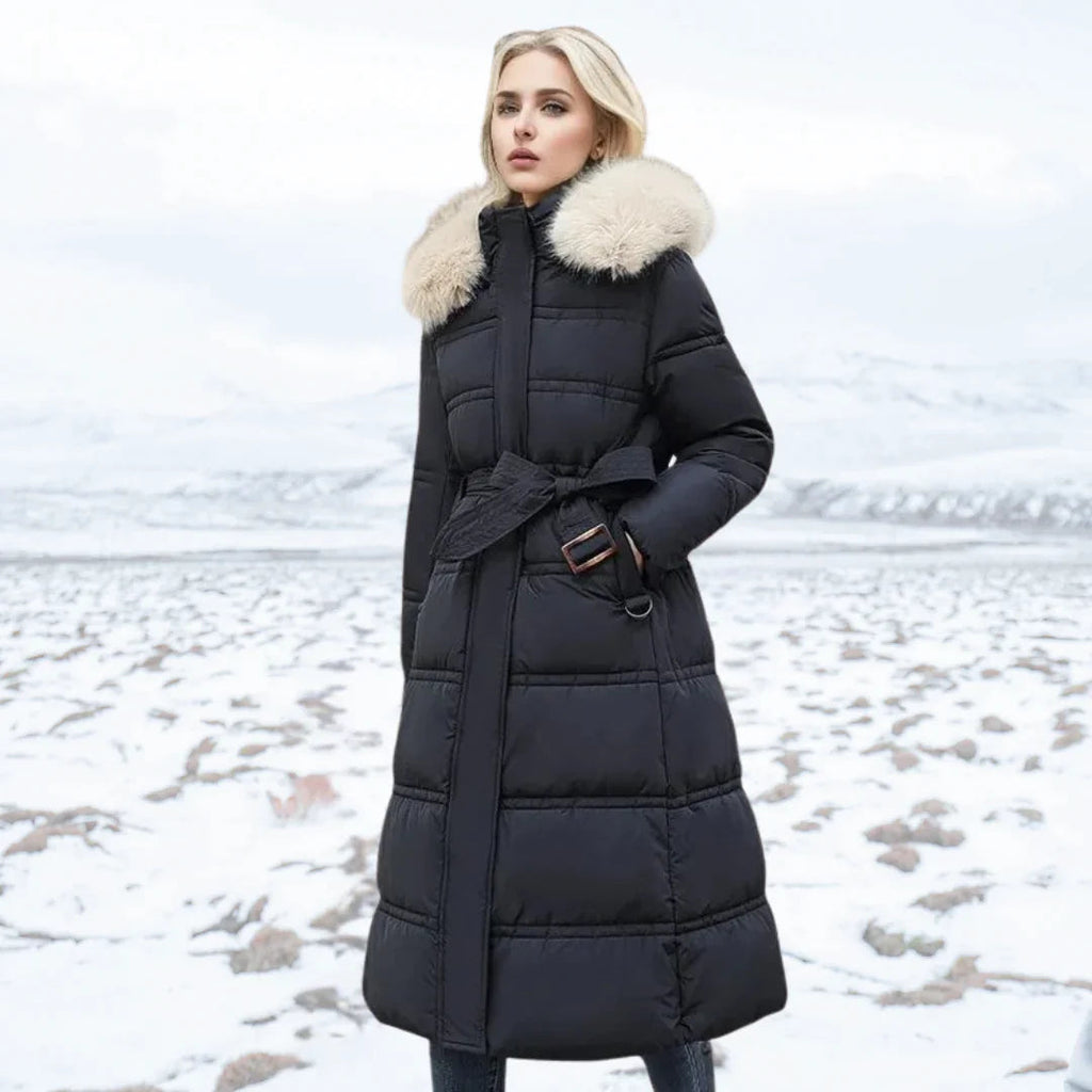 GR | Women's Winter Jacket - Warm lined jacket with faux fur collar