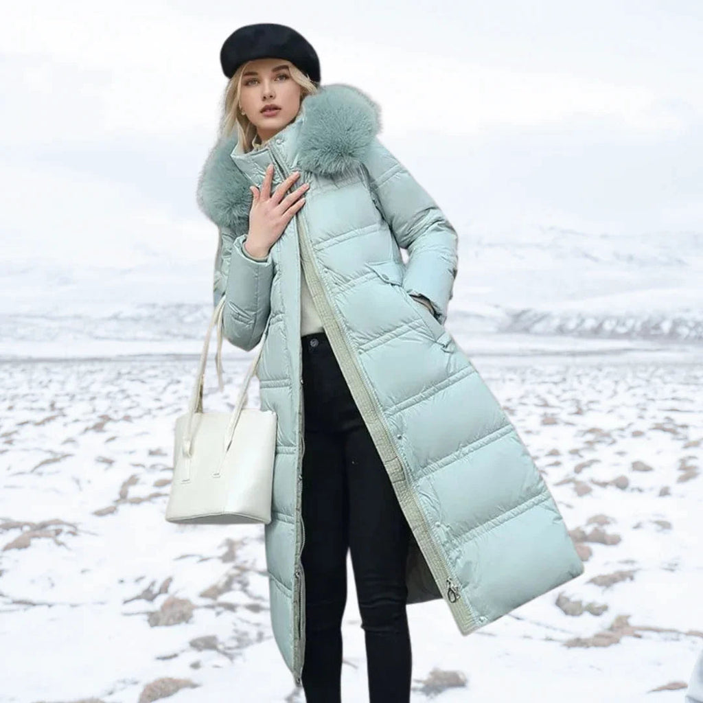 GR | Women's Winter Jacket - Warm lined jacket with faux fur collar
