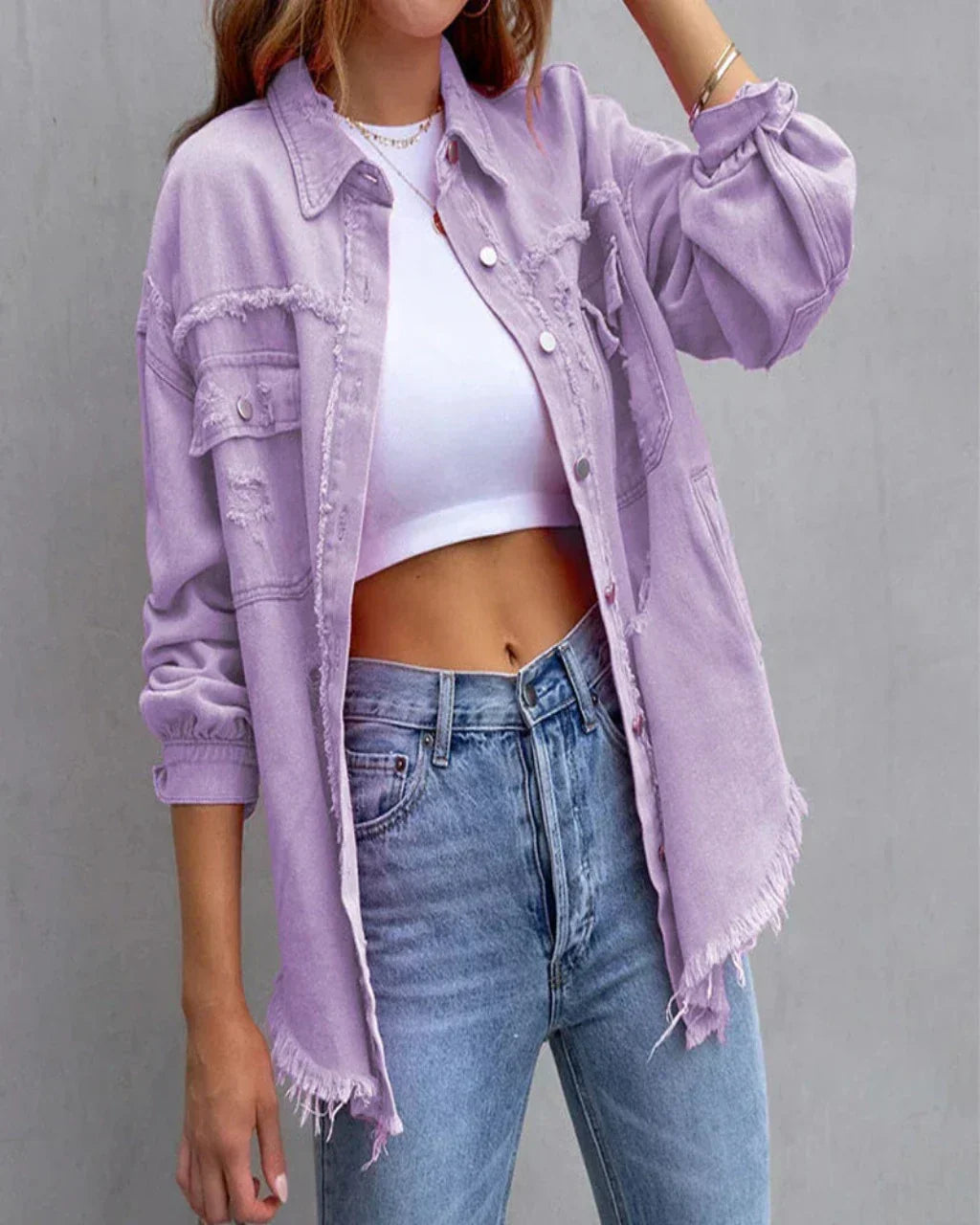 GR - Verscheurd denim jasje