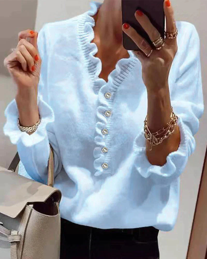 GR - Stylischer Pullover Mit Rüschen