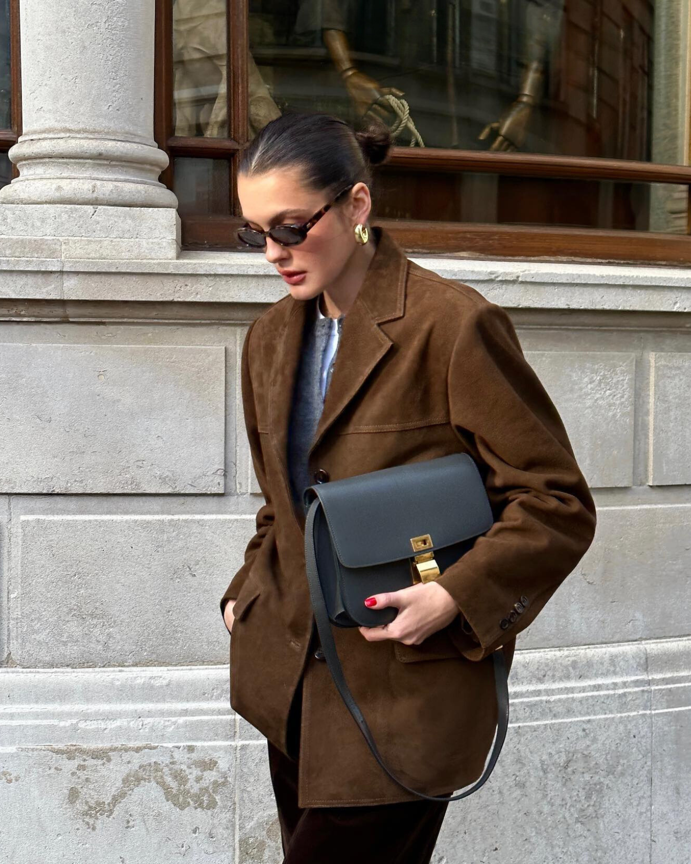GR | and modern women's blazer in suede look