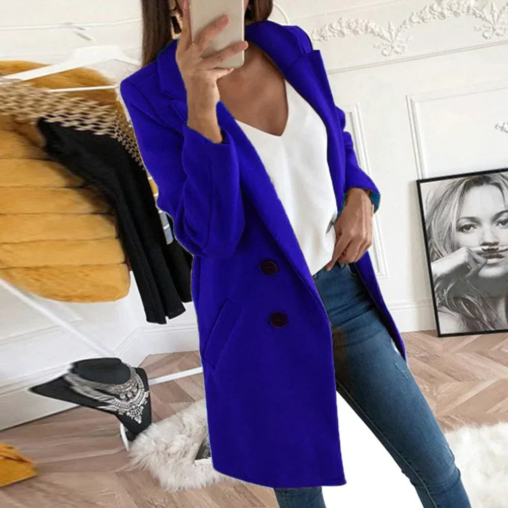 Mid-length coat for women