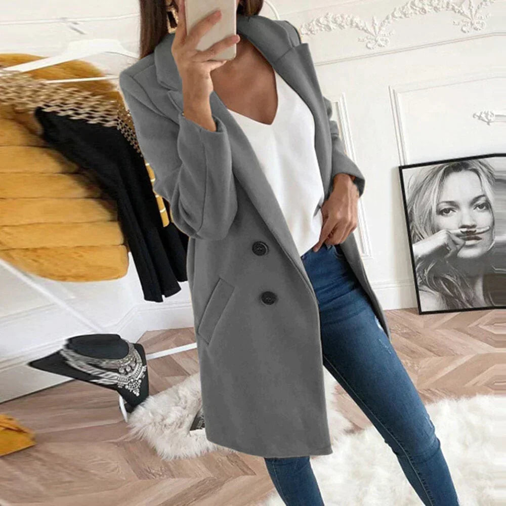 Mid-length coat for women