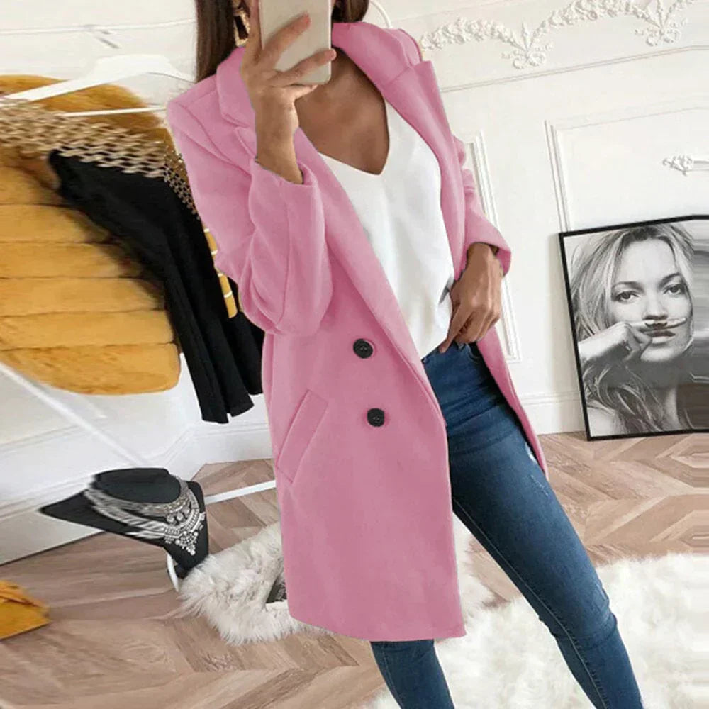 Mid-length coat for women