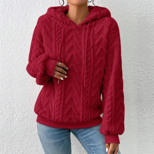 GR | Lässiger Herbst Teddy Fleece Hoodie für Frauen