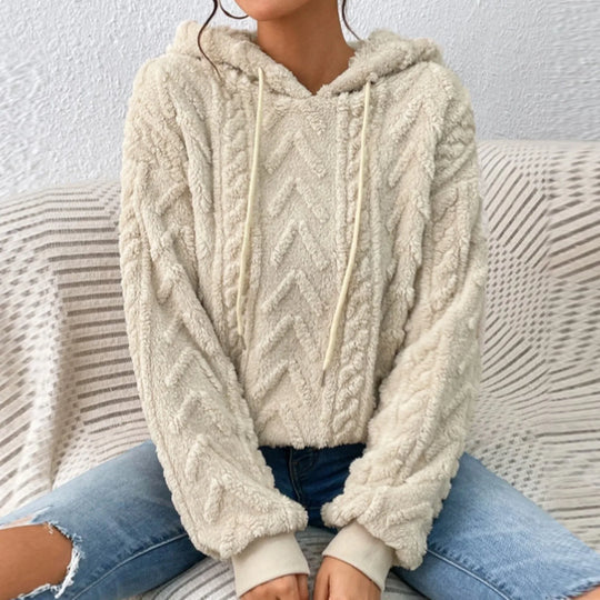 GR | Lässiger Herbst Teddy Fleece Hoodie für Frauen