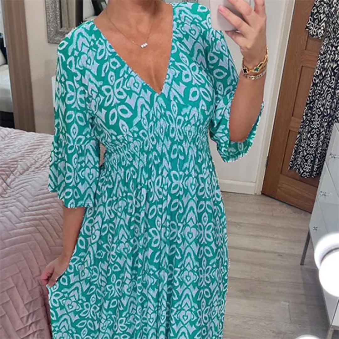 GR | Casual V-neck maxi dress