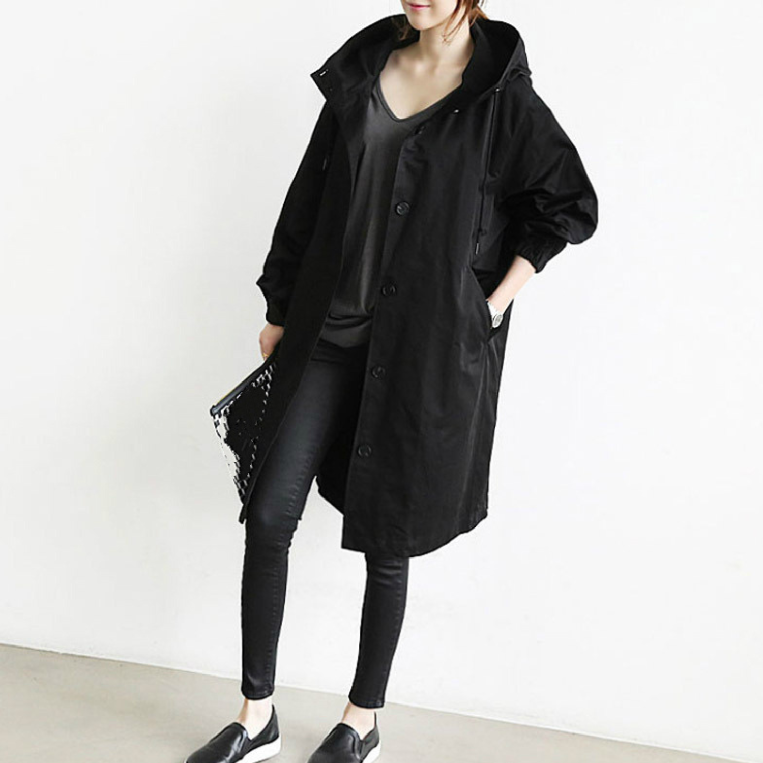 GR - Long trench coat for women