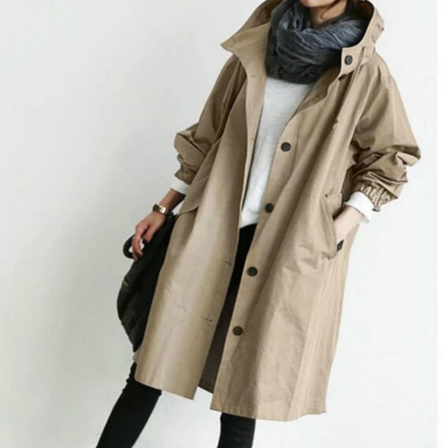 GR - Long trench coat for women