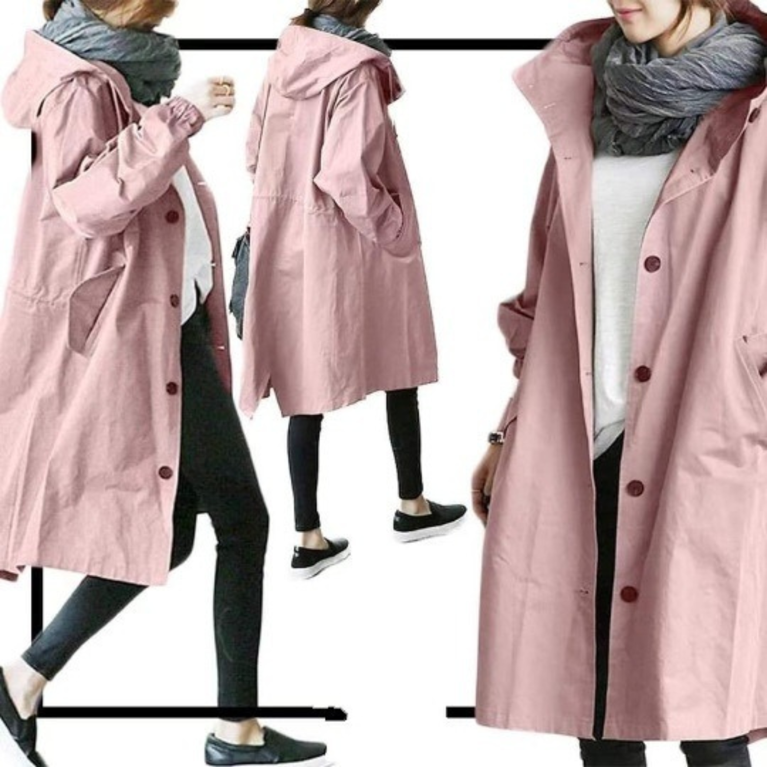 GR - Long trench coat for women