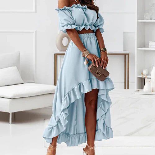 GR | Elegant ruffled dress set