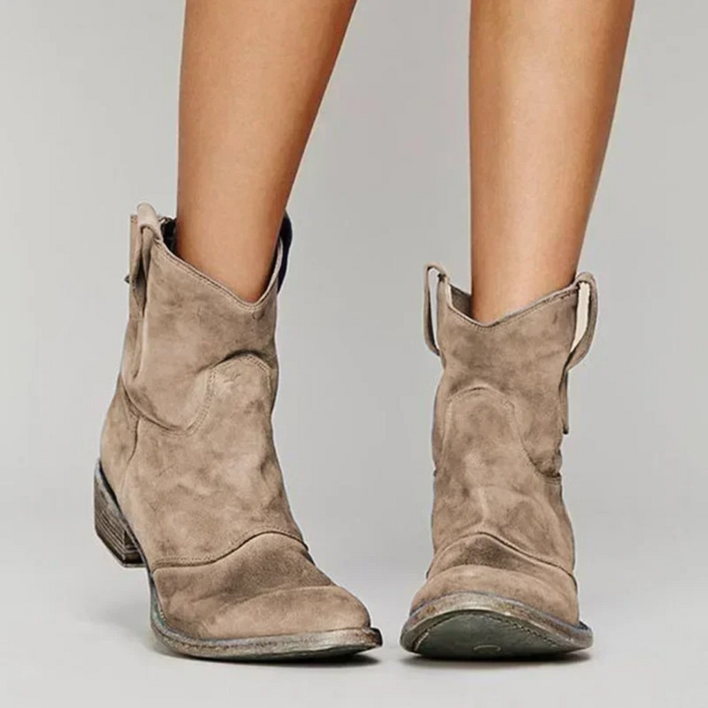 GR | Leather cowboy boots for women