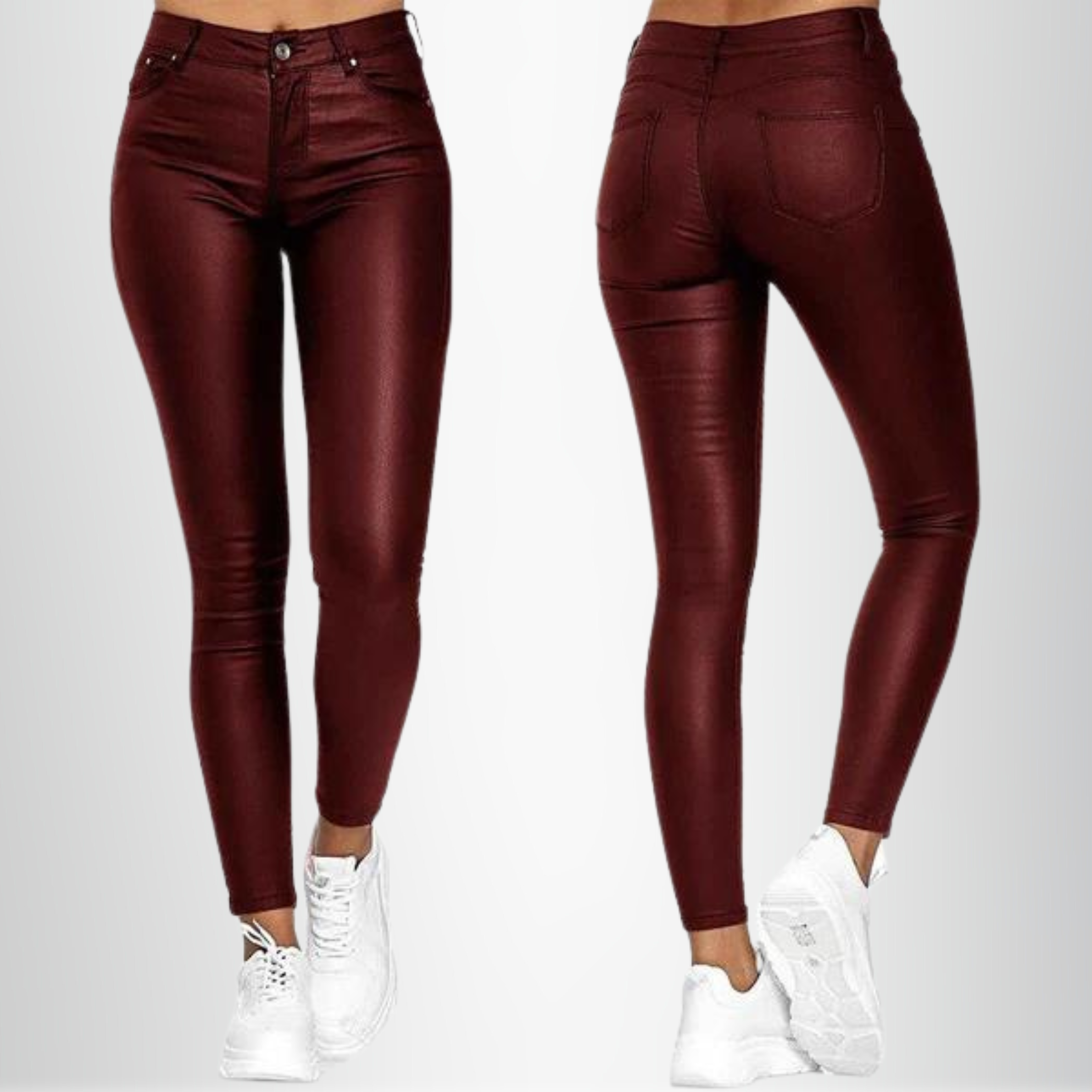 GR | Women's Stretchy Skinny Fit High-Waisted Trousers