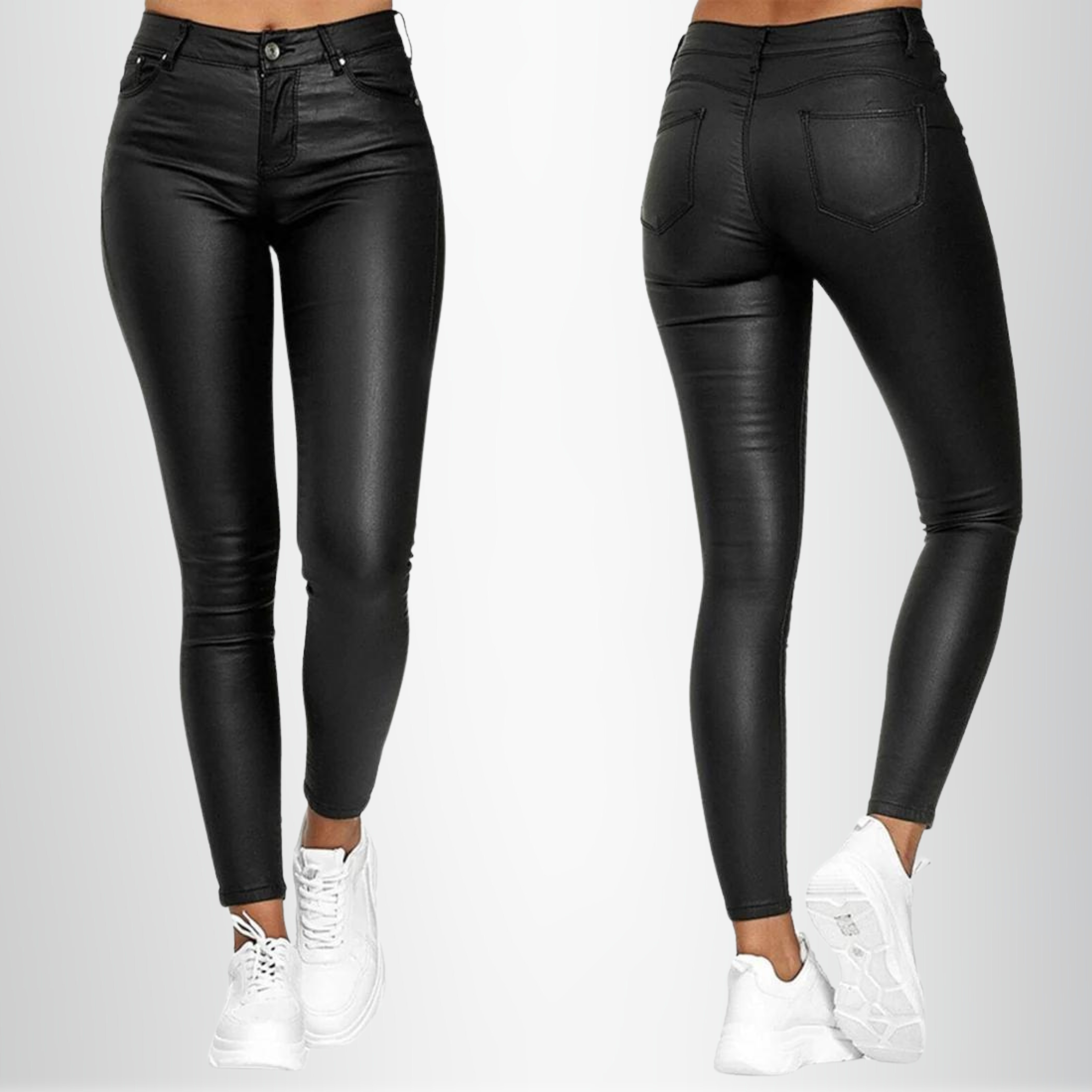 GR | Women's Stretchy Skinny Fit High-Waisted Trousers