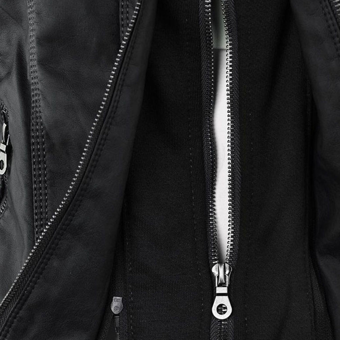 GR - Hooded - PU Leather - Zip-up Jacket - Women's Jacket