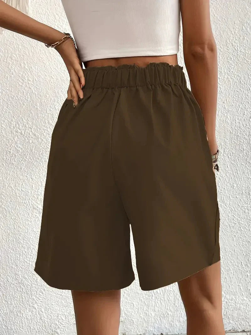 GR | Shorts, schräge Taschen, hohe Taille, Damenshorts, Sommerkleidung
