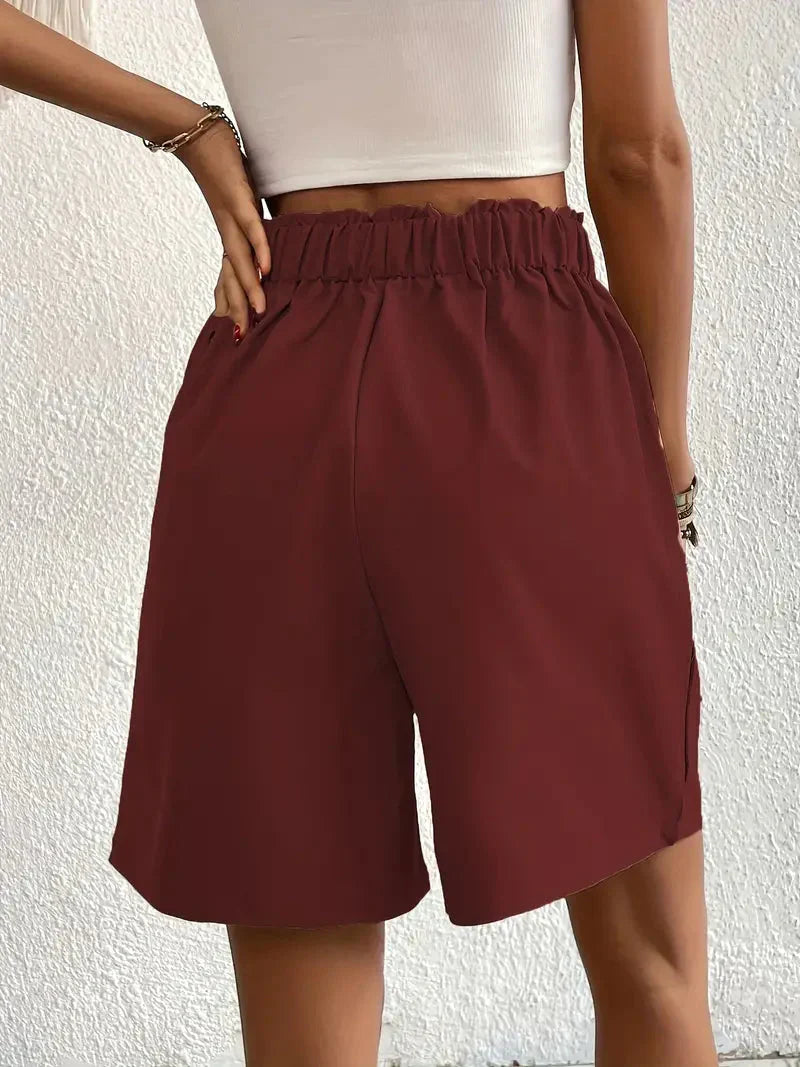 GR | Shorts, schräge Taschen, hohe Taille, Damenshorts, Sommerkleidung