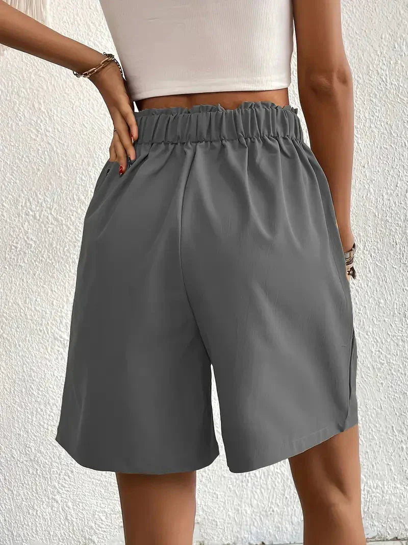 GR | Hochtaillierte Leinenshorts für Damen