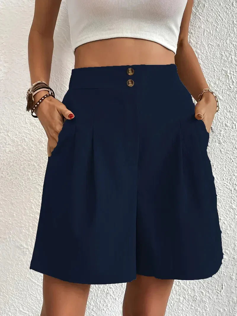 GR | Shorts, schräge Taschen, hohe Taille, Damenshorts, Sommerkleidung