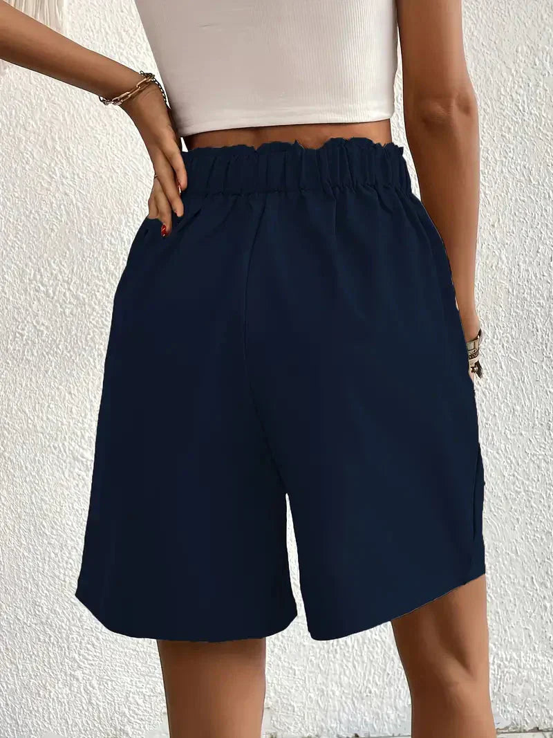GR | Hochtaillierte Leinenshorts für Damen