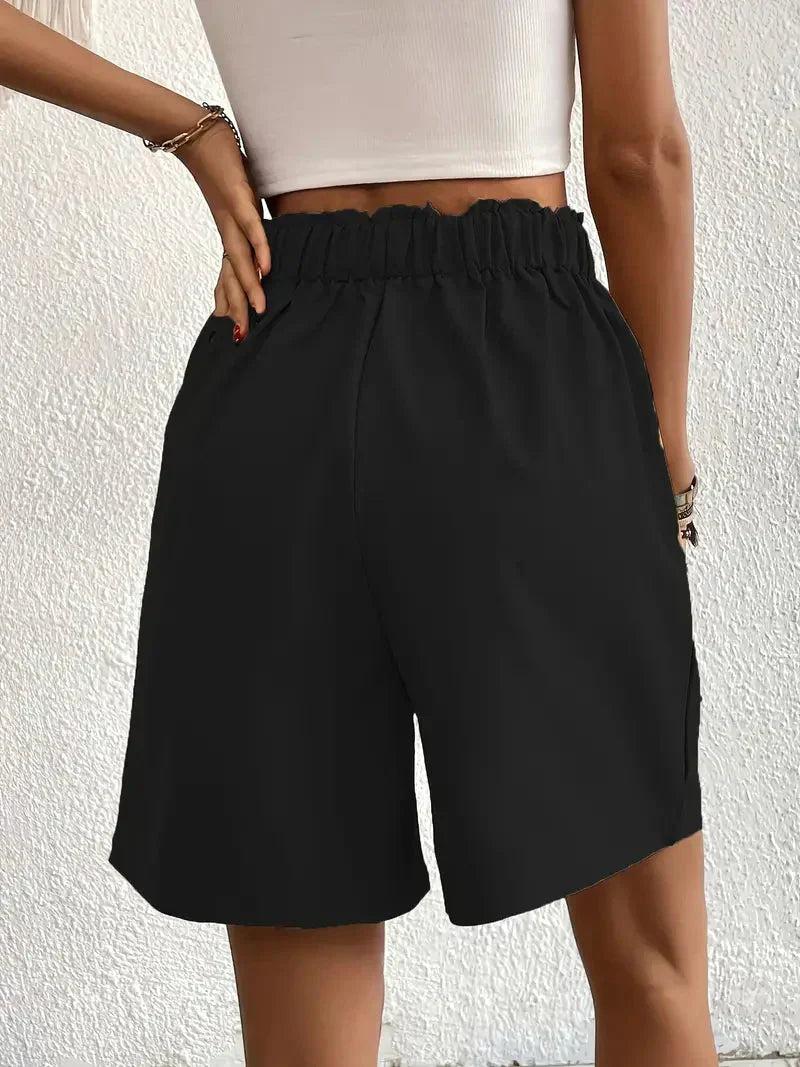 GR | Hochtaillierte Leinenshorts für Damen