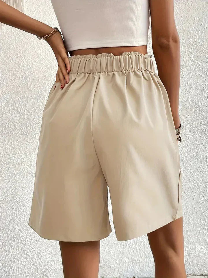 GR | Hochtaillierte Leinenshorts für Damen