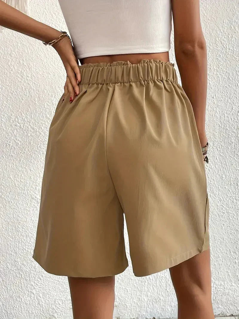 GR | Shorts, schräge Taschen, hohe Taille, Damenshorts, Sommerkleidung