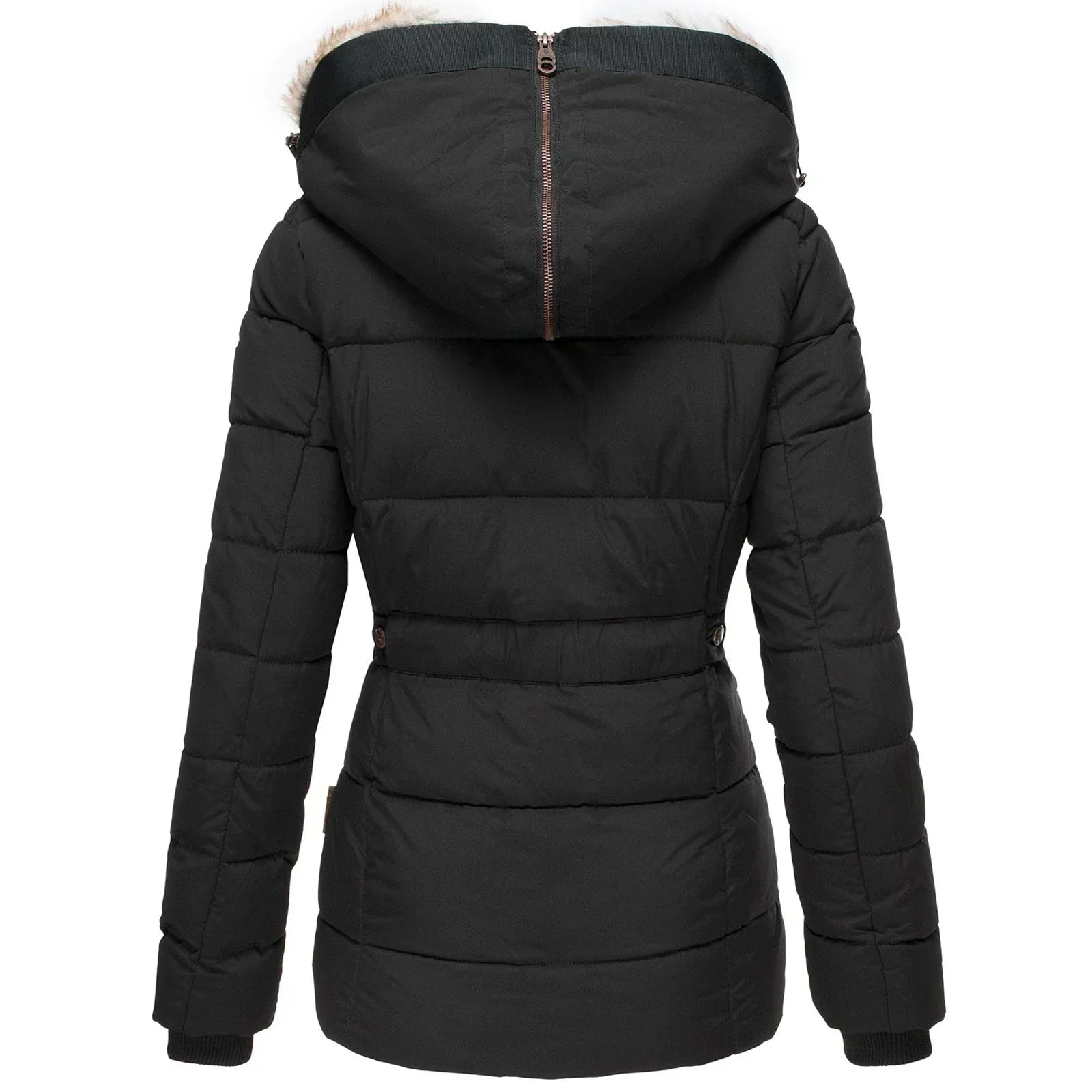 GR  | Warme Winterjacke Mit Pelzfutter Für Damen