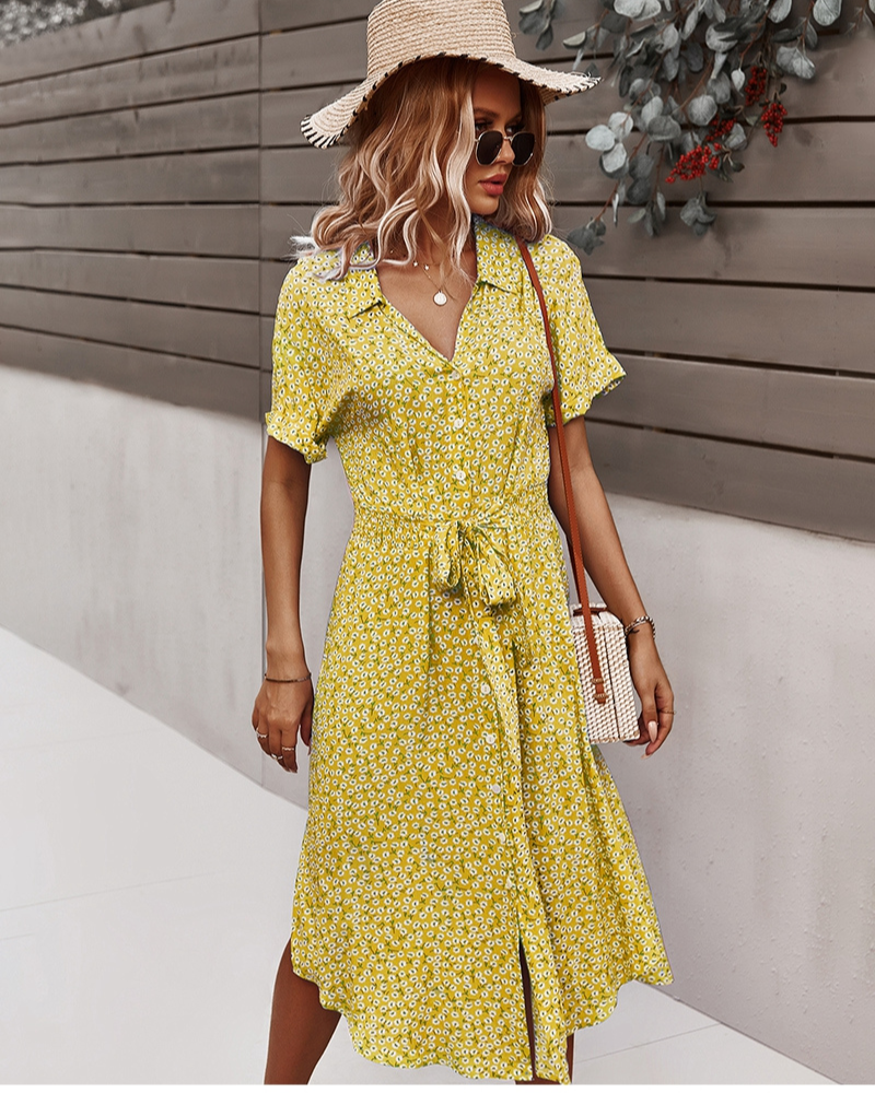 GR | Sommerkleid Midi Das geblümte Kleid ist ein Must-Have für diesen Sommer