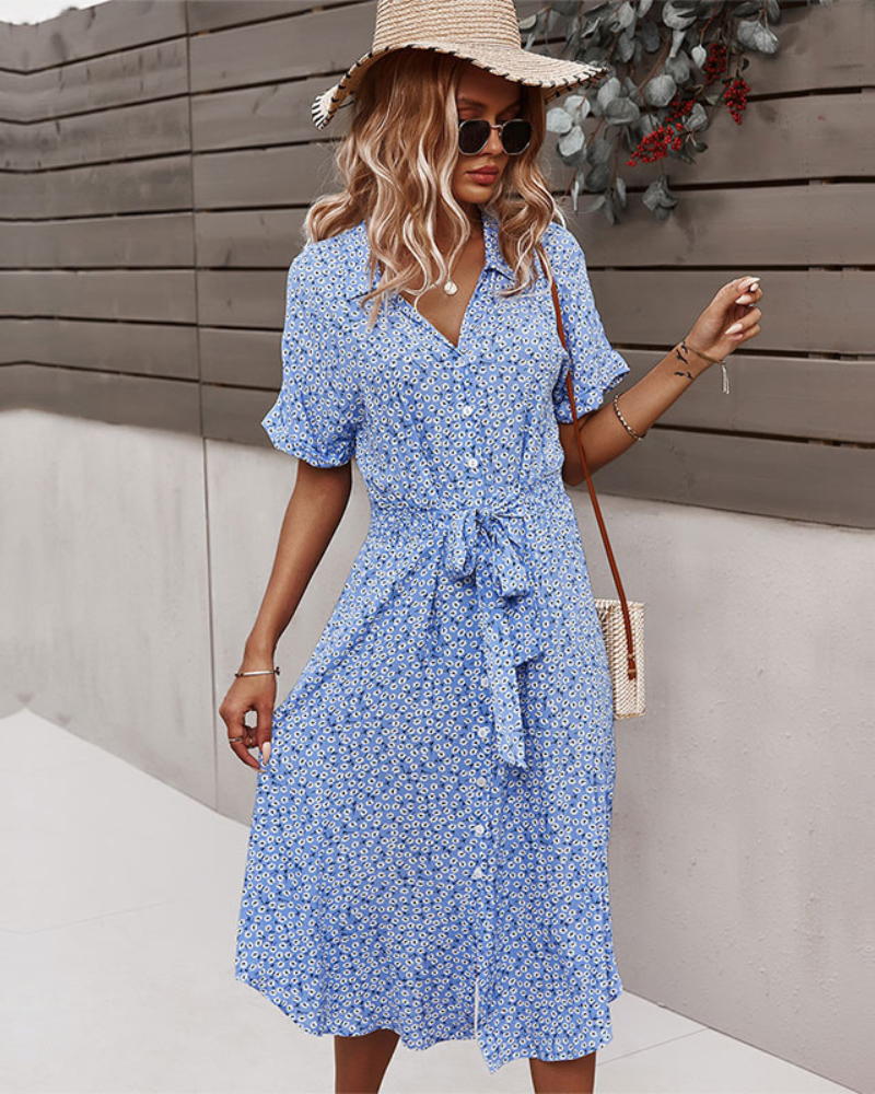 GR | Sommerkleid Midi Das geblümte Kleid ist ein Must-Have für diesen Sommer