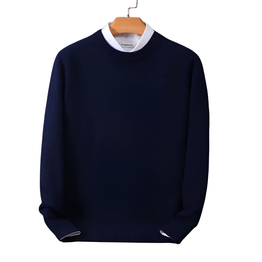GR | Eleganter klassischer Rundhalsausschnitt Pullover