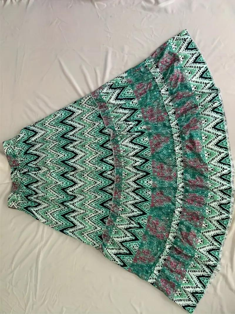 GR | Maxi skirt Colorful boho ruffled skirt