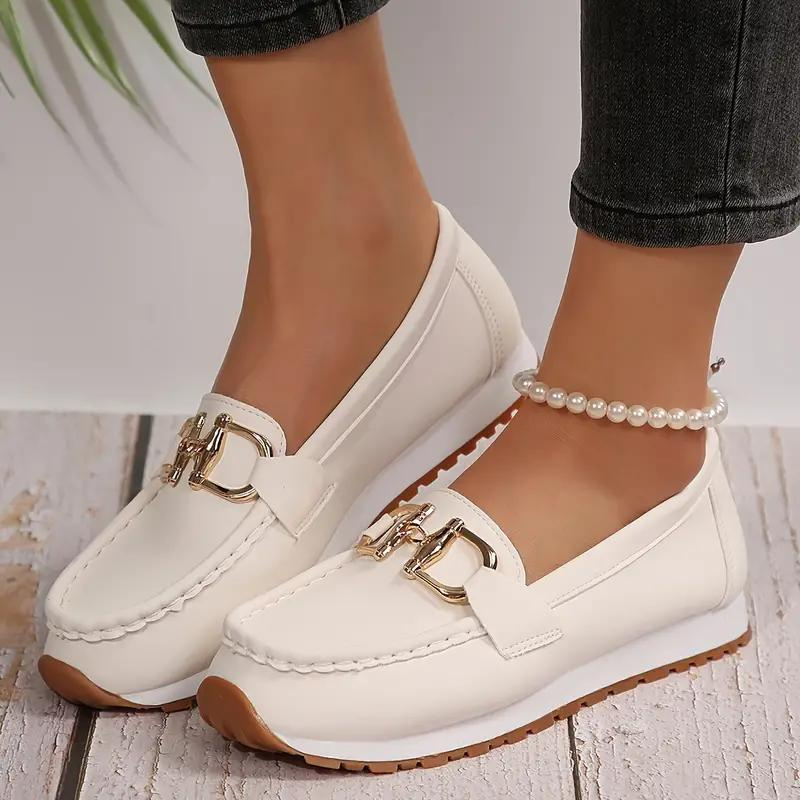 GR | Metallic Buckle Slip-On Hiking Shoes Women's Shoes