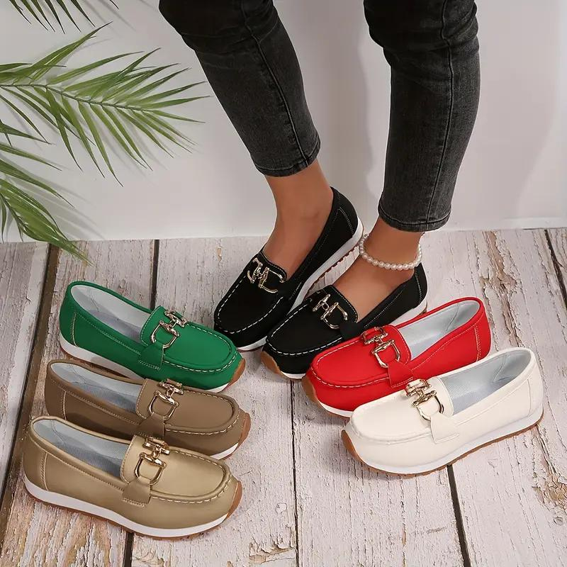GR | Metallic Buckle Slip-On Hiking Shoes Women's Shoes