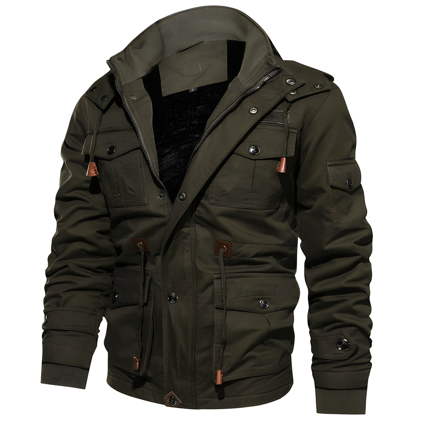 GR | Wasserdichte Militärjacke Mit Verstellbarem Bund