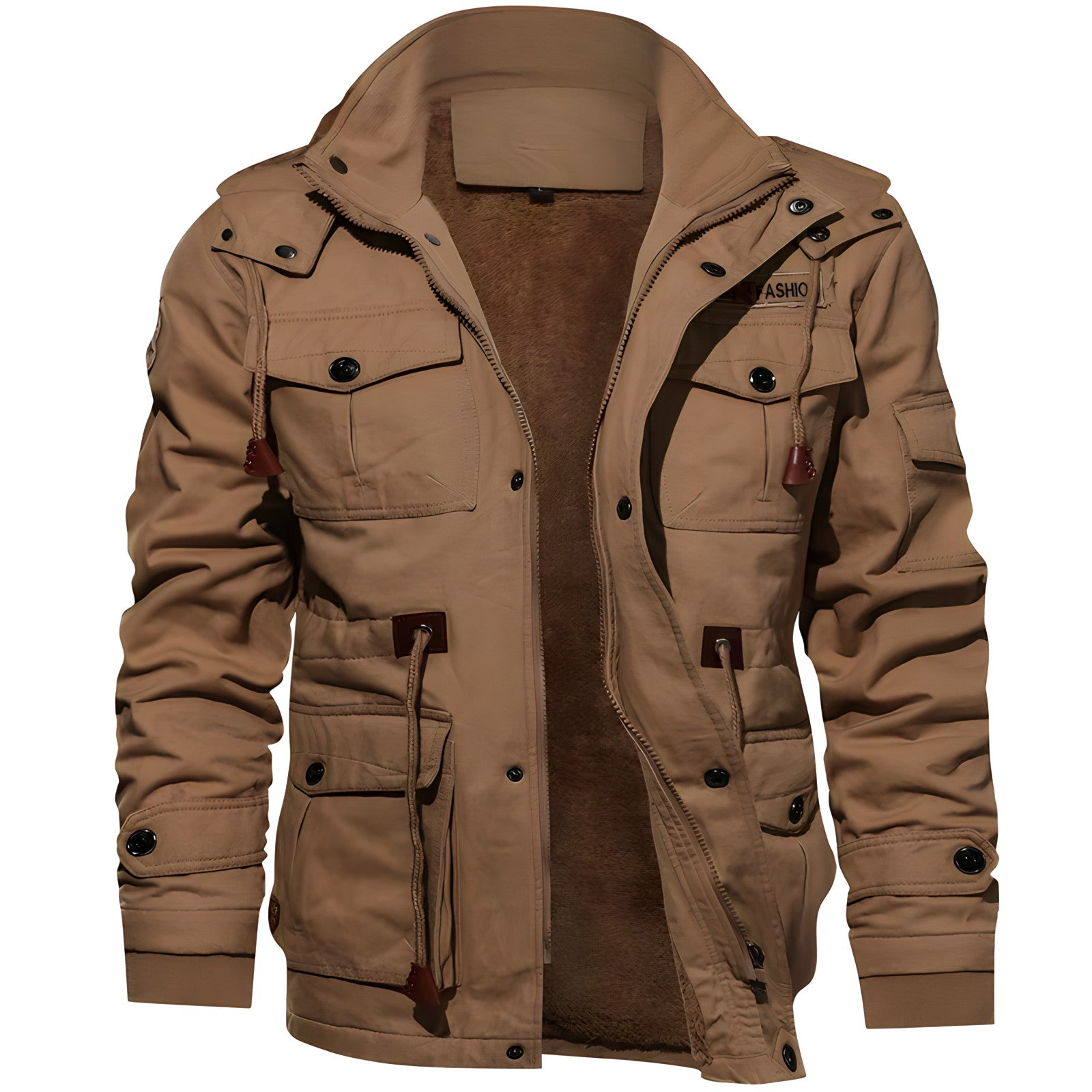 GR | Wasserdichte Militärjacke Mit Verstellbarem Bund