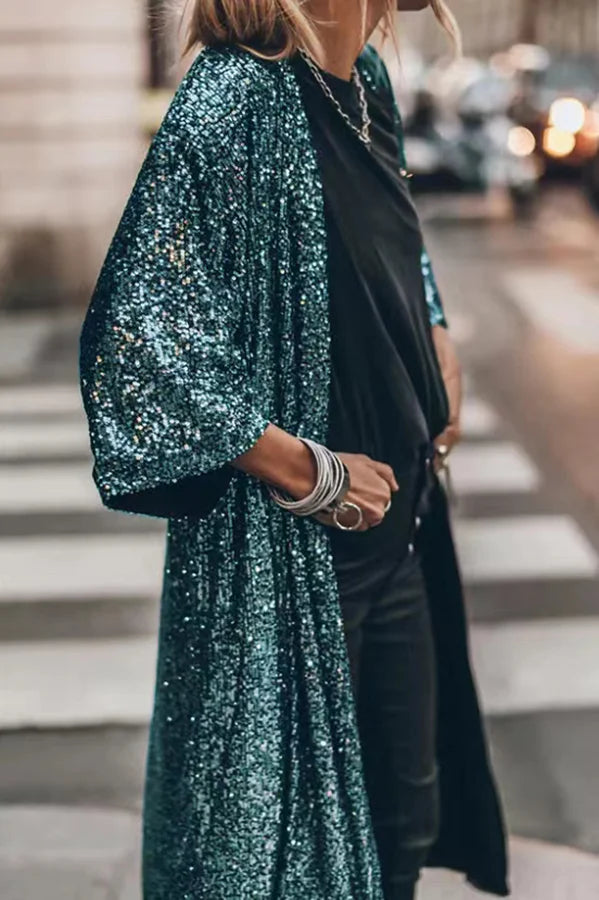 GR | Modischer Pailletten-Cardigan