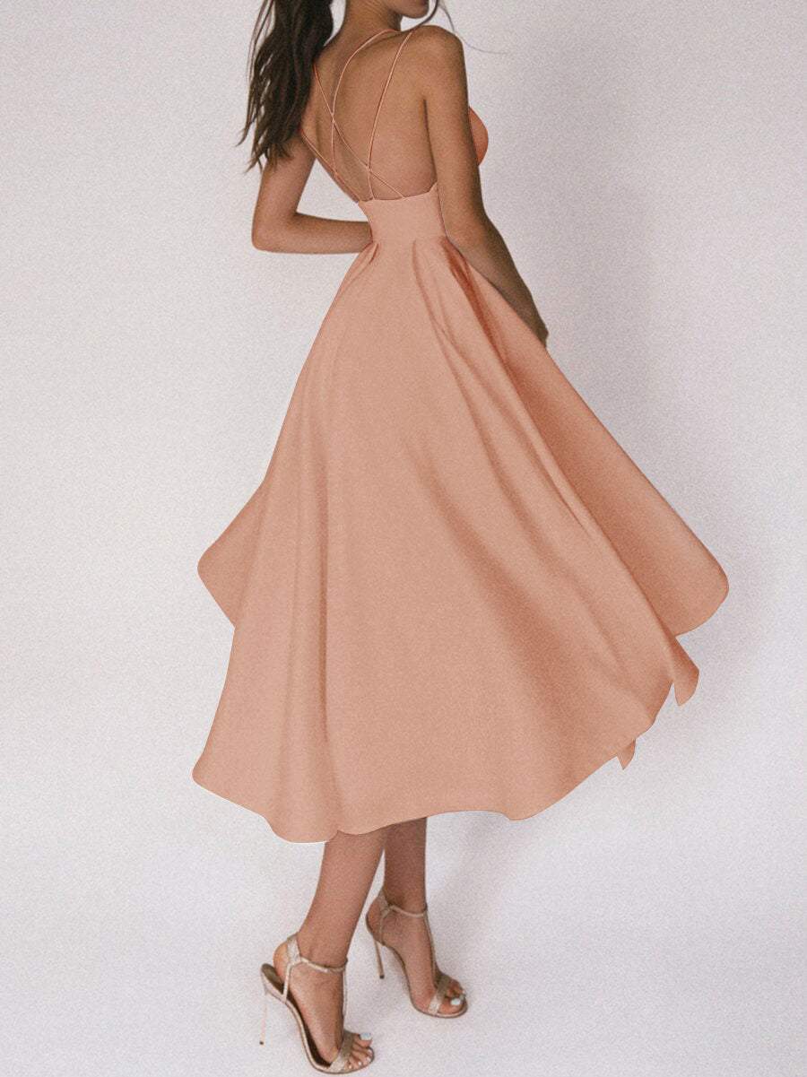GR | Dress - Stylish dress with V-neck for a Bohemian look