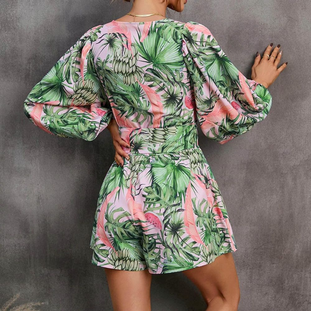 GR | Ranta Lightweight Stylish Comfortable Long Sleeve Jumpsuit with Summer Print