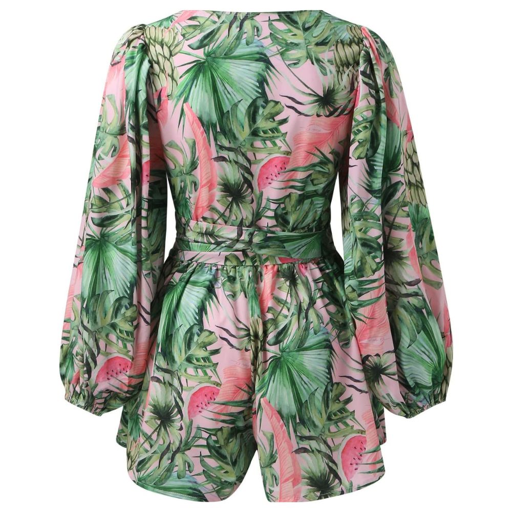 GR | Ranta Lightweight Stylish Comfortable Long Sleeve Jumpsuit with Summer Print