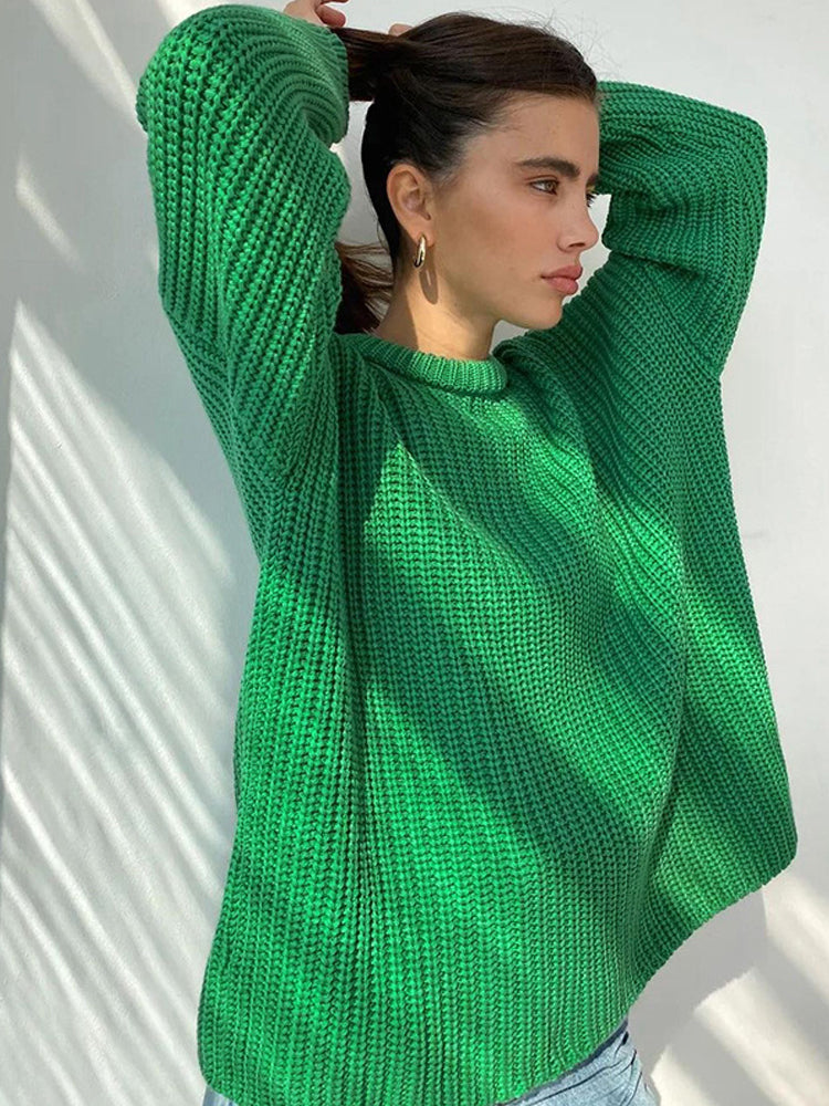 GR | Oversize Grobgestrickter Pullover für Damen