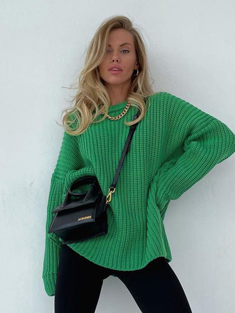 GR | Oversize Grobgestrickter Pullover für Damen
