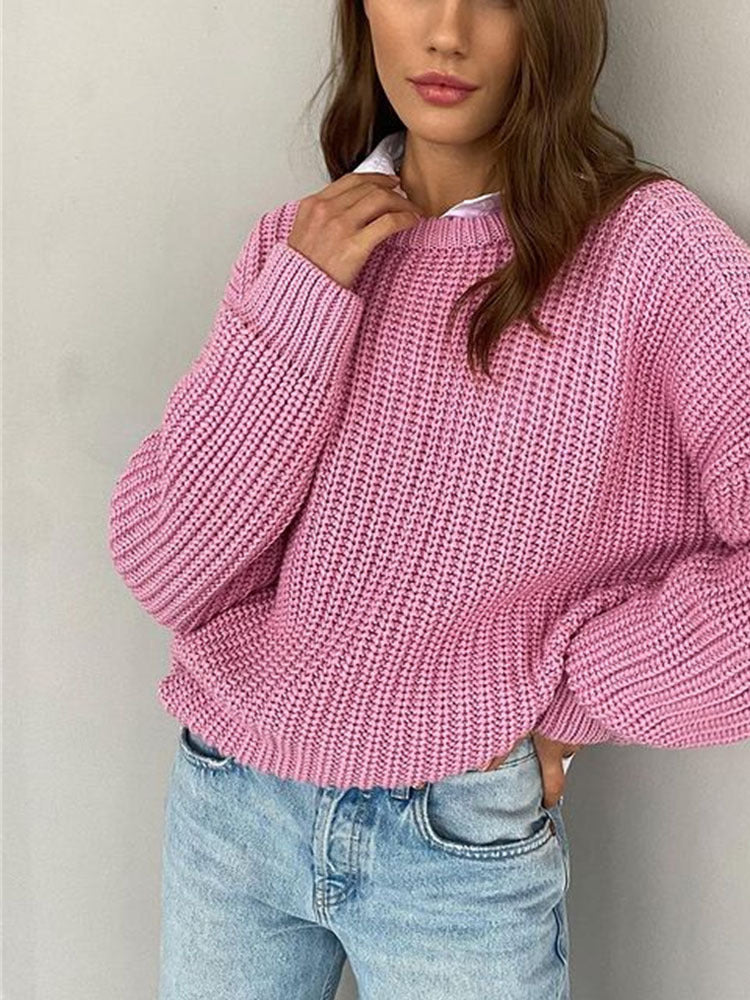 GR | Oversize Grobgestrickter Pullover für Damen