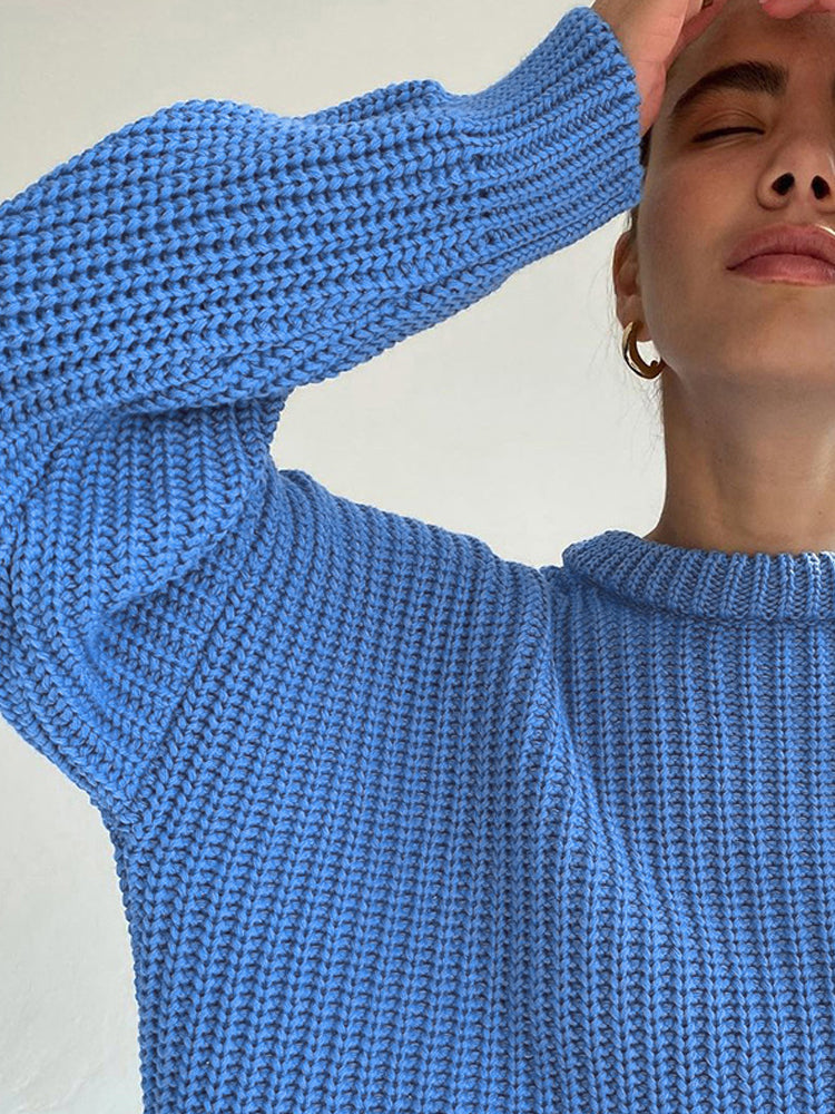 GR | Oversize Grobgestrickter Pullover für Damen