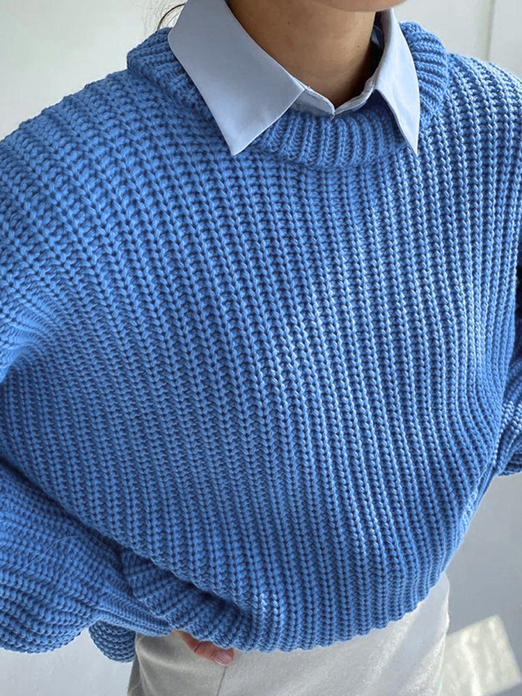 GR | Oversize Grobgestrickter Pullover für Damen