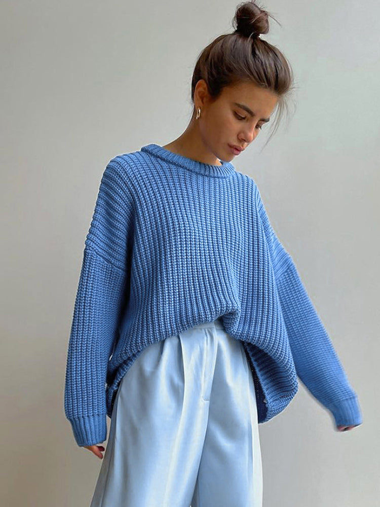 GR | Oversize Grobgestrickter Pullover für Damen