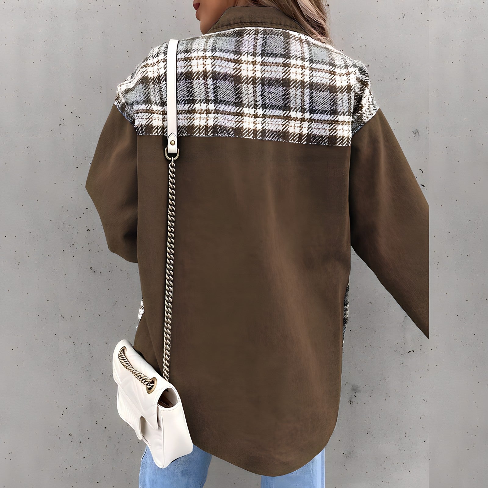 Checkered jacket for women